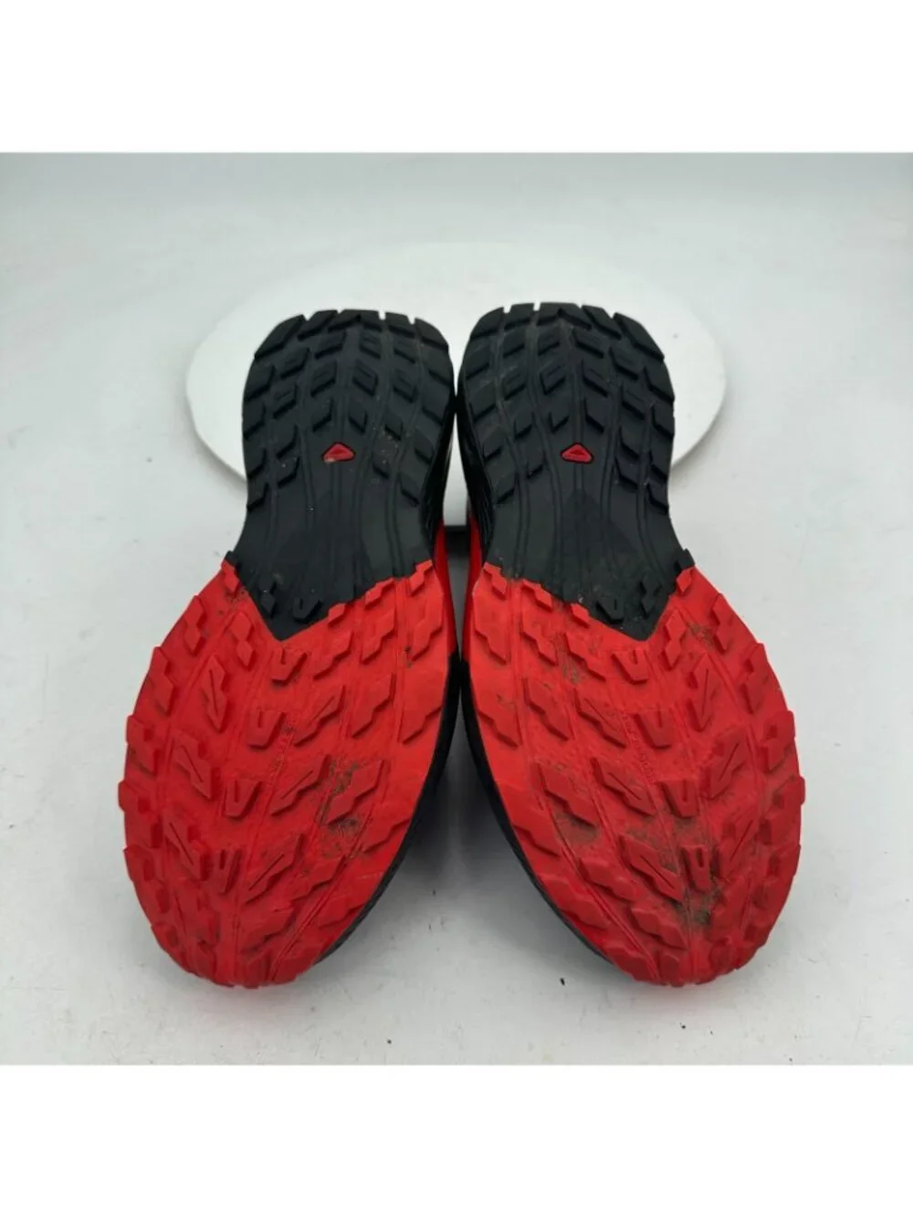 Salomon Sense Ride 5 Men Size 7 Black Red Drawstring Trail Running Shoes
